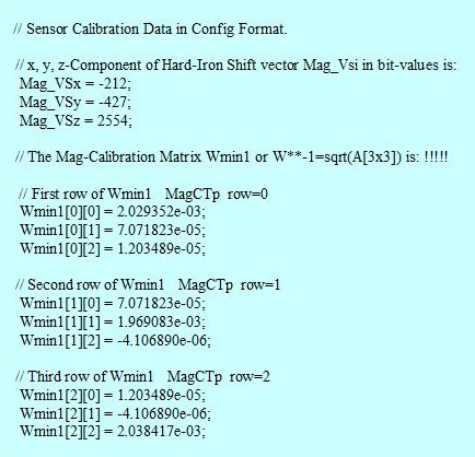 Calibration Matrix